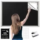Verdunklungsrollo ohne Bohren 420D Oxford, 300 x 145 cm Fenster Verdunkelung, Tragbare Reise Verdunkelungsrollo, 100% Verdunklungsstoff Dachfenster Sonnenschutz Innen Rollo für Urlaub