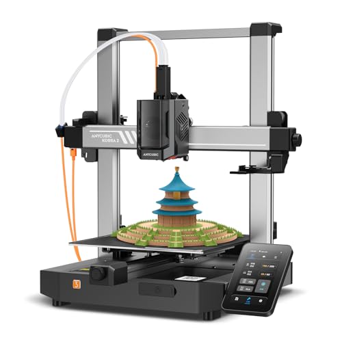 Anycubic Kobra 3 3D-Drucker, 600 mm/s Hohe Geschwindigkeit, LeviQ 3.0 Auto-Nivellierung, Intelligenter Auto Fortsetzung Druck, Mehrfarbendruck über ACE Pro, Größe 250 x 250 x 260 mm