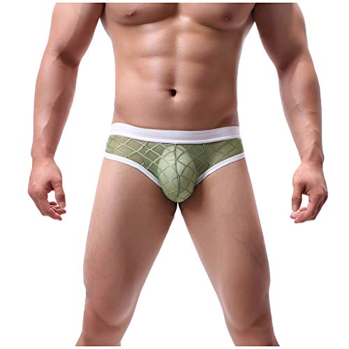Unterwäsche reizvolle Unterwäsche für Männer mit geringer Taille Dessous Set Strumpfhalter (Green, M)