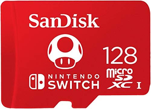 SanDisk microSDXC UHS-I Speicherkarte für Nintendo Switch 128 GB (V30, U3, C10, A1, 100 MB/s Übertragung, mehr Platz für Spiele)