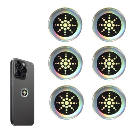 Azlanway Strahlenschutz Handy, 6 Stück Anti-Strahlungs-Aufkleber, Quantum Shield Telefonaufkleber, Aufkleber Strahlung Abschirmung Sticker für Mobiltelefone, Laptops, Tablet-Computer