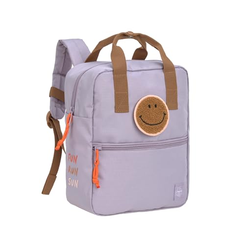 LÄSSIG Kinderrucksack mit Brustgurt Kindergartentasche Kindergartenrucksack 27 cm, 7 Liter, 3 Jahre/Mini Square Backpack Lilac