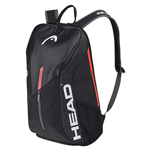 HEAD Tour Team Backpack Tennistasche, schwarz/orange, Einheitsgröße