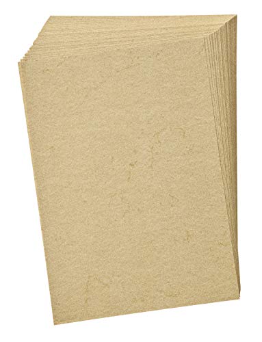 folia 950410 - Elefantenhaut, Urkundenpapier, 50 Blatt, 110 g/qm, DIN A4, chamois - elegantes Papier für Urkunden und Speisekarten