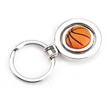 Sportigo® drehbarer Basketball Schlüsselanhänger in 3D Optik/Sport Geschenk Idee/Schlüssel Anhänger Basket Ball