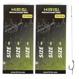 12 Stück Karpfenangeln Haar Rigs Gebogene Karpfen Rigs Haken Anti-Tangle Swivel Geflochtene Schnur Feeder Angelgerät (FBA-TS115-8)