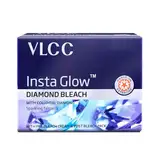 VLCC Insta Glow Diamond Bleach With Diamond (Ash) for Sparkling Fairness Also Contain Re Bleach Cream & Post Bleach Pack 60 Gram by VLCC