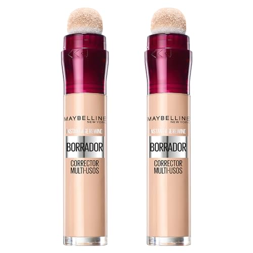Maybelline New York Make-up-Duo-Pack, Maybelline New York, Concealer für Augenringe, Taschen und Unreinheiten, 12 Stunden Feuchtigkeit, natürliches Finish, Farbton 01 hell