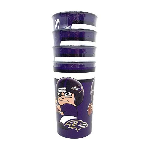 NFL Baltimore Ravens Partybecher Trinkbecher Set 4-Stück Becher Cup 525ml