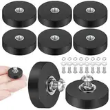 8 Stück Magnet Gummiert, 22mm Neodym Magnet Gummiert mit M4 Außengewinde, Extra Stark 5,5kg Haftkraft, Magnete Anti-Rutsch Starke Gummiert Magnete für Lichtleisten, Fahrzeuge