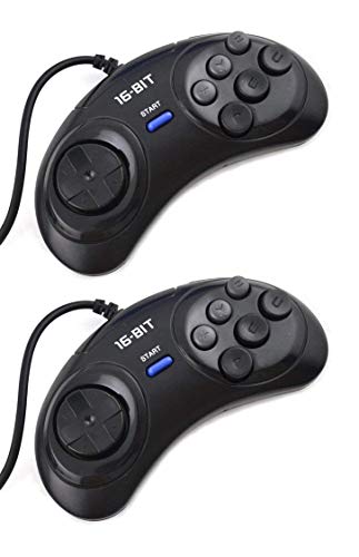 Link-e : 2 X Ersatz Gamepad mit 6 Tasten Kompatibel mit SEGA Megadrive/Genesis und Master System Konsole