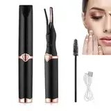 Beheizbare Wimpernzange,Electric Eyelash Curler Beheizter Wiederaufladbarer USB-Wimpernzange 3 Temperaturmodi Tragbarer Lash Curler für Alle Wimpern Natürliche Curling Schneller, Lang Anhaltender