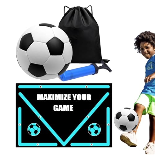 FUSSBALL GRUND MATS - Stille Fußballtrainingsmatte Kit, L-förmige Spielerausrüstung für verschiedene Trainingsstätten, Fußballplatz Bodenmatte, leise Assistent Requisitenmatte, leise