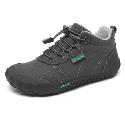 SAGUARO Kinder Barfußschuhe Atmungsaktiv rutschfest Wanderschuhe Leicht Barefoot Minimal Sneaker Gr.31