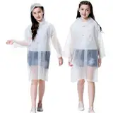 Cosowe Regenponchos Regenmäntel für Kinder, 2 Packs Regenjacken Wiederverwendbar mit Kapuze für Jungen Mädchen Disney Wandern Camping Outdoor, 2 Weiß