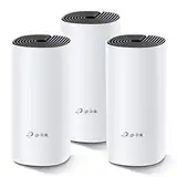 TP-Link Deco M4 Mesh WLAN Set (3er Pack), AC1200 Dual Band Router & Repeater, 2x Gigabit Ports für jede Einheit, empfohlen für Häuser mit 3-5 Schlafzimmern, Umfassender Jugendschutz