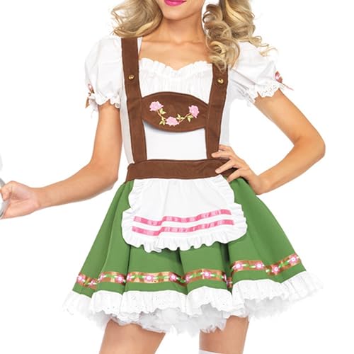 Kobilee Dirndl Schürze Spitze Damen: Set Blau Dirndl Kurzarm, Spitze, Tracht Dirndlschürzen Midi Oktoberfest Trachtenrock Elegant Trachtenbluse Rot Lang Grün Trachtenkleid Gr 48 Schürze