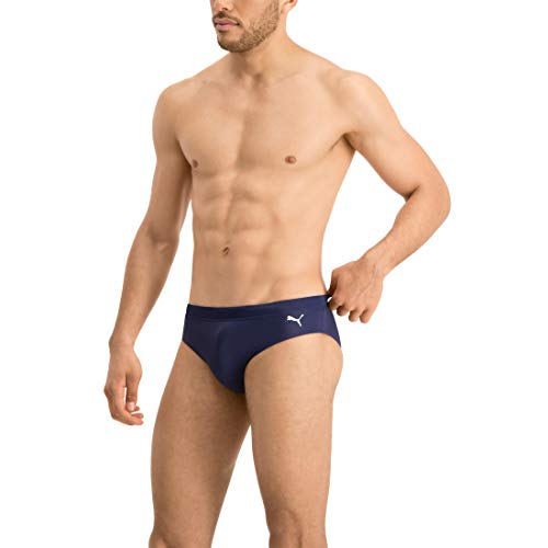 PUMA Herren Badehose Badeshorts Klassischer Badeslip Summer Brief Swim Shorts, Farbe:Navy, Bekleidungsgröße:M