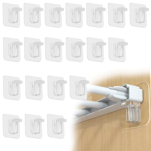 20Stks Regalbodenträger Selbstklebend, Extra Starke Stanzfreie Regalhalterung, Transparente Regalstützen Ohne Bohren, Schrankboden Halterung aus Kunststoff für Kleiderschrank Glashalter Regalbretter