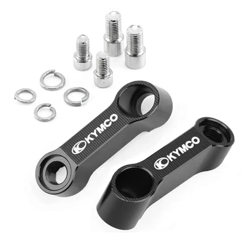 Erweiterter Riser Für KYMCO AK 550 Ak550 XCITING 400 500 Innenstadt 125 200i 300i 350i X-unten CV3 DTX360 Spiegel Riser Halterung(Black)