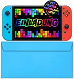 VULAVA 12x Gaming EINLADUNGSKARTEN KINDERGEBURTSTAG Junge Mädchen + 12x Umschläge - die Gamepad PARTY Karten sind die Gamer EINLADUNG für Jungen Mädchen Kinder GEBURTSTAG Einladung VIDEOSPIEL ZOCKEN