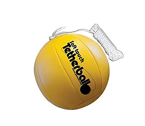 Park & Sun Sports Soft Touch Tetherball mit Nylonschnur und Clip, 2,1 m, Rot/Weiß/Blau