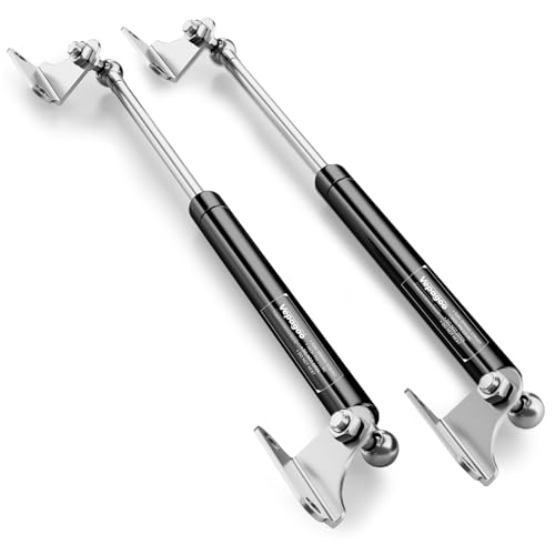 Vepagoo 500MM 100N/10KG Gasdruckfeder, 50CM Universal regelbar Schwerlast L-Typ Gasdruckdämpfer Hydraulisch Gasfeder für Bett Tür Deckel Schuppen Fenster und andere individuelle Anwendungen, 2er