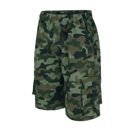 Generisch Herren Shorts Einfarbig Mit Kordelzug Kurze Hosen Stretch Jogger Cargo Shorts Slim-Fit Sommer Schwere Baumwoll Klassischer Cargo Freizeit Sport 3/4 Hose Herren Stretch Herren Shorts Stretch