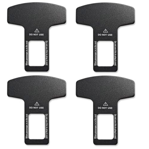 4 Stück Gurtschloss Adapter, Anschnaller Adapter, Auto-Sicherheitsgurt Clip, Sicherheitsgurtschloss, Auto-Sicherheitsgurt Schnalle, passend für die meisten Autoteile(Schwarz)