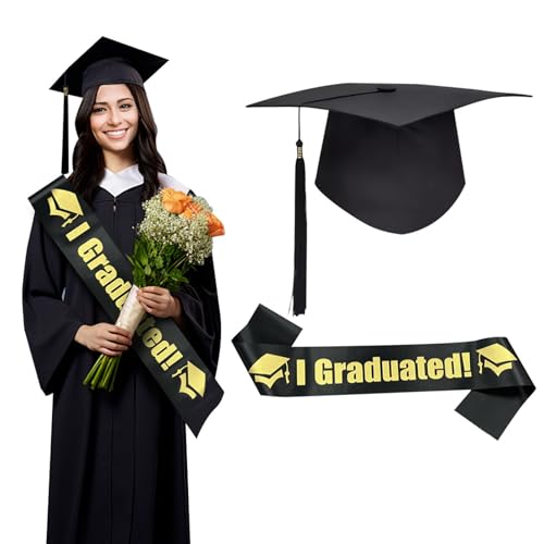 Miayical Bachelor Hut Unisex, Absolventenhut, Doktorhut Graduation Cap, Verstellbar Bachelor Abschluss Hut, für Abschlussfeiern vom Studium, Universität, Hochschule, Abitur