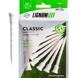 Dynatour Lignum Golf Tees Weiß 82mm - 12 Stück - Microwood mit Distance-Ring-System