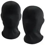 QincLing 2 Stück Vollgesichtsmaske, Vollgesichtsmaske Halloween Kopfmaske Schwarz Gesichtslose Maske Spielzeug Masken, 32*25cm