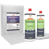 1,5kg Epoxidharz Resinpal 2301 mit Härter & 1m² Glasfilamentgewebe 163 g/m²|Epoxy-Gewebe-Set|Zum Laminieren & Gießen|Kunstharz Made in Germany|Komplett für Anfänger & Profis|Direkt vom Hersteller|