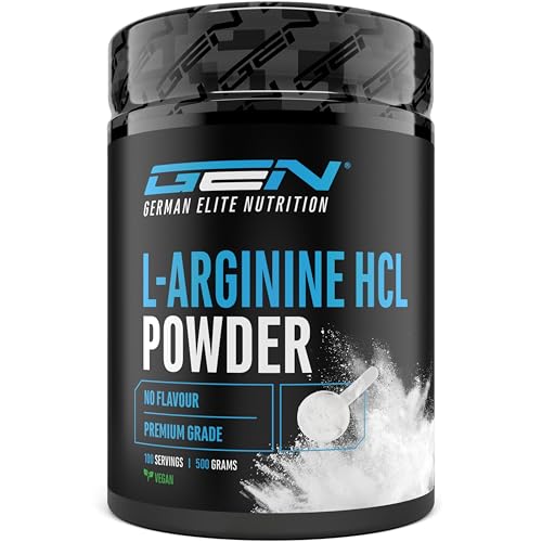 L-Arginin HCL - 500 g - L-Arginin Hydrochlorid - Premium: pflanzliches L-Arginin HCL - Optimale Löslichkeit - Reines Pulver ohne Zusätze - Vegan