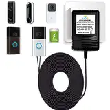 Türklingel-Transformator, 24 V 500 mA Video-Türklingel-Netzteil für Ring Video Doorbell, Ring Video Doorbell Pro und Ring Video Doorbell 2, kompatibel mit Nest Hello Doorbell (5M Verlängerungskabel）