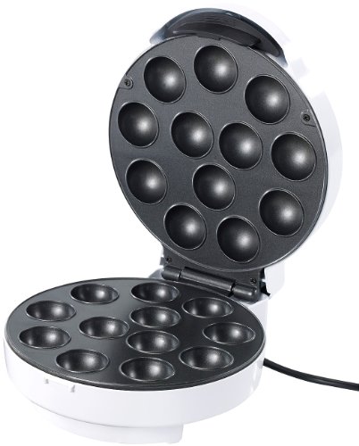 Rosenstein & Söhne Cakepopmaker: Cakepop-Maker für 12 leckere Miniküchlein pro Durchgang, 750 Watt (Cakepop Waffel-Eisen, Elektrischer Cakepop-Maker, Waffeleisen)