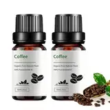 VARKAGE 2PC Kaffeeöl 10ml Pure Coffee Essential Oil - KaffeeöL Gegen Falten, ätherisches Kaffeeöl für die Aromatherapie, Kaffeeöl für die Haut, Düfte, Badebomben, Spray, Kerzen und Seifen