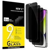 NEW'C 3 Stück, Sichtschutz für iPhone 14, iPhone 13, iPhone 13 Pro für Panzerglas (6,1 Zoll) für Panzerglas, Verbesserter 28-Grad-schutzwinkel, Ultra-Haltbare 9H Härte, Blasenfrei