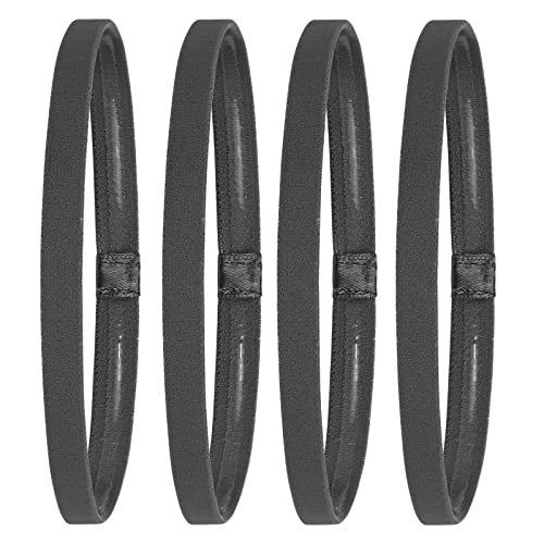 WLLHYF 4 Stück rutschfeste elastische Haarbänder Sport Stirnbänder für Frauen und Männer Laufen Yoga Haar Seil Feuchtigkeit Wicking Haar Stirnbänder(4pcs black)