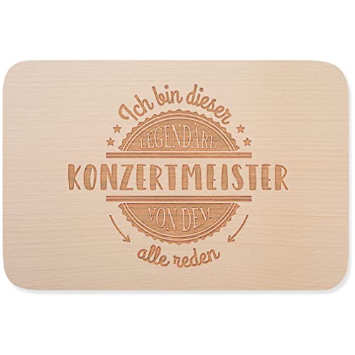 JUNIWORDS Frühstücksbrettchen, Ich bin dieser legendäre Konzertmeister, von dem alle reden, Holzbrett Frühstücksbrett Holzbrettchen (5055909)