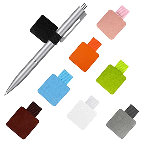 BOZILY 8 Stück Stiftschlaufe Selbstklebend Stiftehalter Kalender Gummiband Pen Loop Notizbuch Stifthalter für Tagebuch, Klemmbrett, Nachrichtentafel, Kühlschrank,Tablette