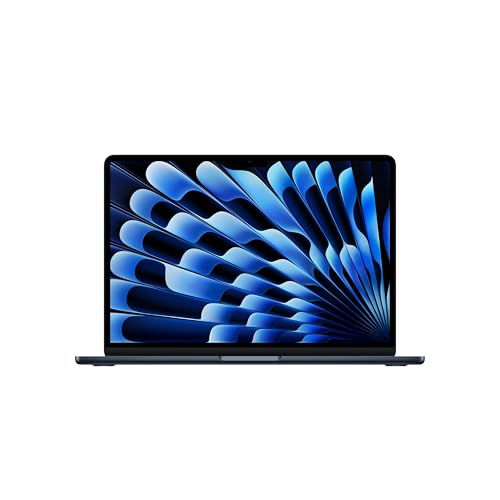 Apple MacBook Air (13", Apple M4 Chip mit 10‑Core CPU und 8‑Core GPU, 16GB Gemeinsamer Arbeitsspeicher, 256 GB) - Mitternacht