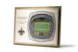 YouTheFan NFL New Orleans Saints 5-lagige StadiumView 3D Wandbild, Holz, Einheitsgröße