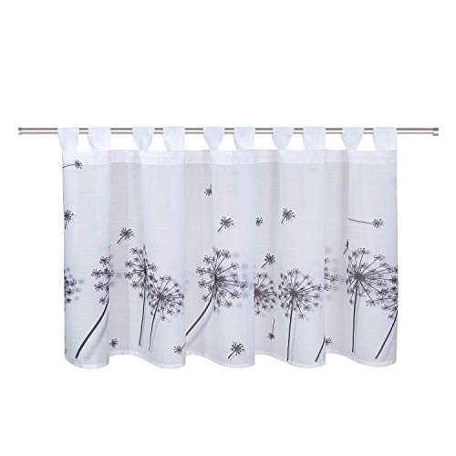 Happy Home Gardine Pusteblume P/H 145/50 cm weiß/anthrazit
