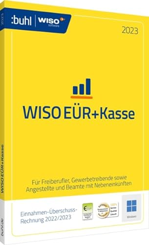 WISO EÜR+Kasse 2023: Die Software für eine praktische Einnahmen-Überschuss-Rechnung (WISO Software): Einnahmen-Überschuss-Rechnung 2022/2023