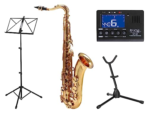 Classic Cantabile TS-450 Bb Tenorsaxophon Set (Zubehör: Mundstück, Koffer/Rucksack, Saxofonständer, Stimmgerät/Metronom, Notenständer)