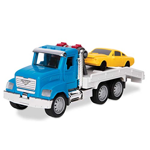 Driven Micro 2er Set Abschleppwagen und Rennauto 20 cm mit Lichtern und Tönen – Spielzeugauto LKW mit Funktionen – Spielzeug ab 3 Jahren, Nylon/A