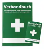 Verbandbuch für Arbeitsstätten & Betriebe - DIN A5 Meldeblock - Seiten einzeln entnehmbar - DSGVO konformes Verbandsbuch/Unfallbuch GRÜN gem. DGUV 204-020