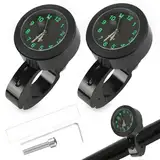 2 Pcs Motorraduhr,Motorrad uhr Lenker,Fahrraduhr für Lenker,Fahrraduhr für Lenker Digital,Motorrad Fahrrad Uhr,Motorrad Lenkeruhr,Motorrad-Uhren,Lenkerhalterung Uhr für Motorräder Elektrofahrzeuge