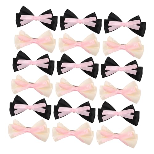Vaguelly 10 Stück Haarspangen Mit Schleife Für Mädchen – Doppellagig Für Haarschmuck Studenten-haarnadel Boutique-modeaccessoire